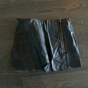 Free people Leather(vegan) skorts